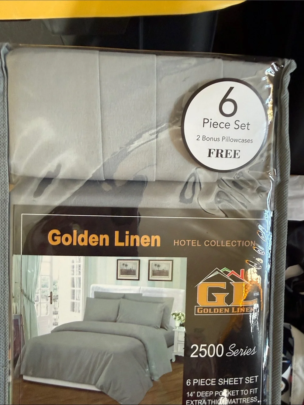 6-Piece Bedding Set in Light Gray - 2500 Series